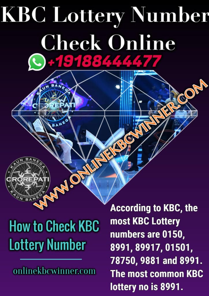 kbc lottery number check online 2022